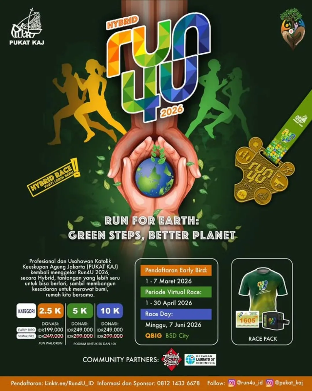 Poster event Run4U 2026 di Tangerang pada Minggu, 7 Jun 2026
