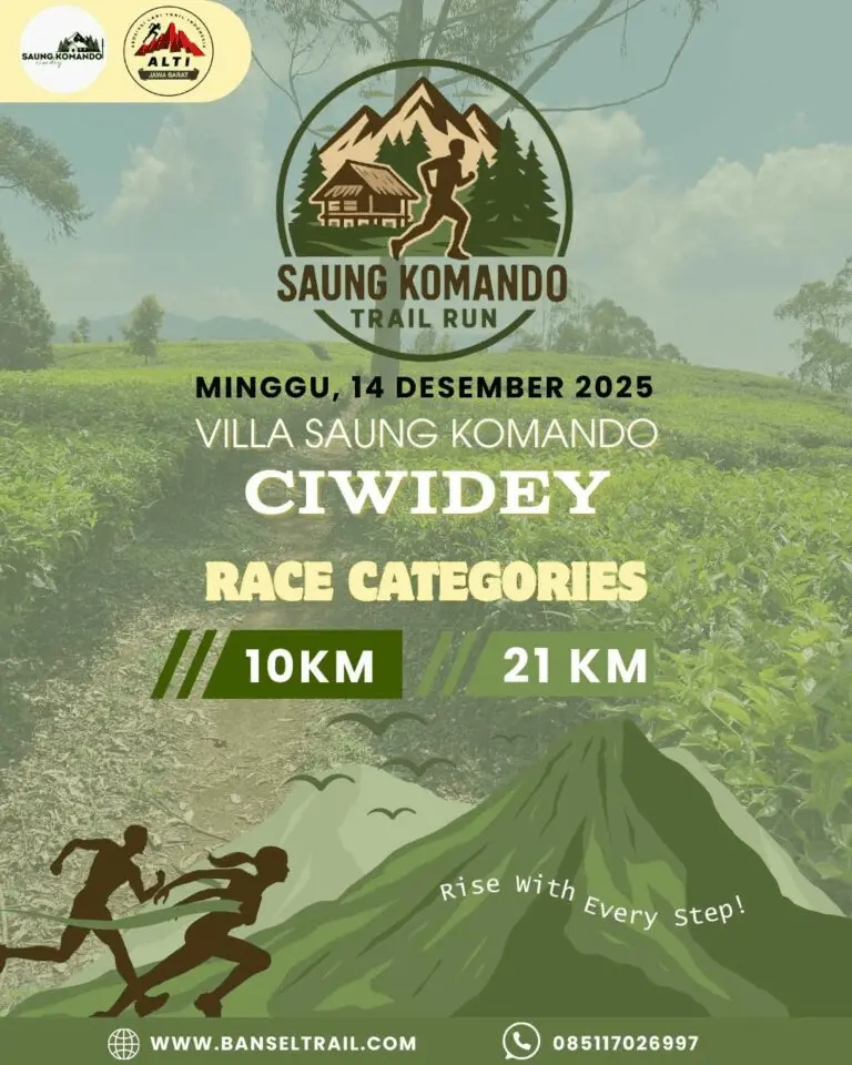 Poster event Saung Komando Trail Run 2025 di Bandung pada Minggu, 14 Des 2025