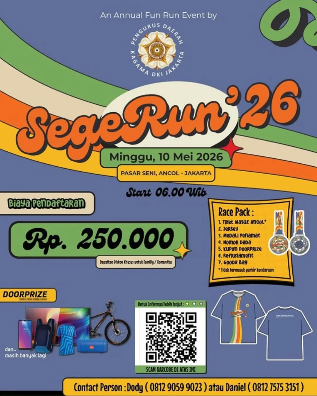 Poster event SEGERUN 2026 di Jakarta Utara pada Minggu, 10 Mei 2026