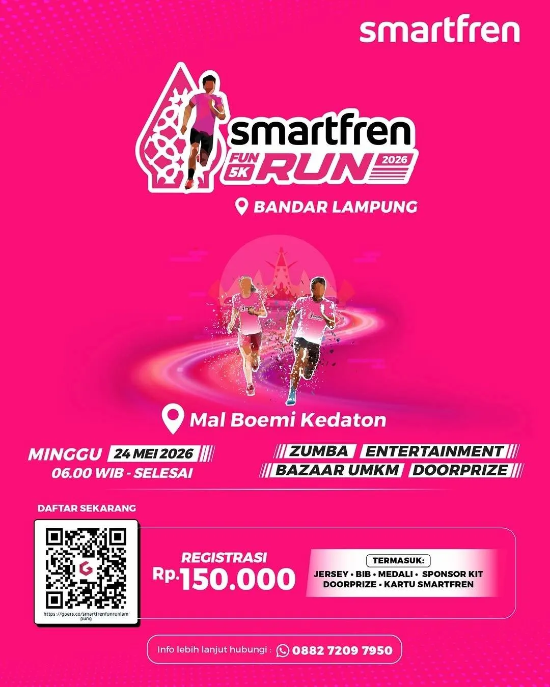Poster event Smartfren Fun Run 2026 Bandar Lampung di Bandar Lampung pada Minggu, 24 Mei 2026