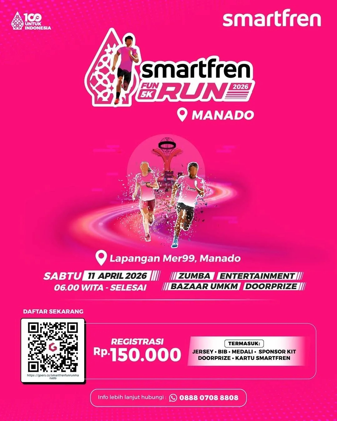 Poster event Smartfren Fun Run 2026 Manado di Manado pada Sabtu, 11 Apr 2026