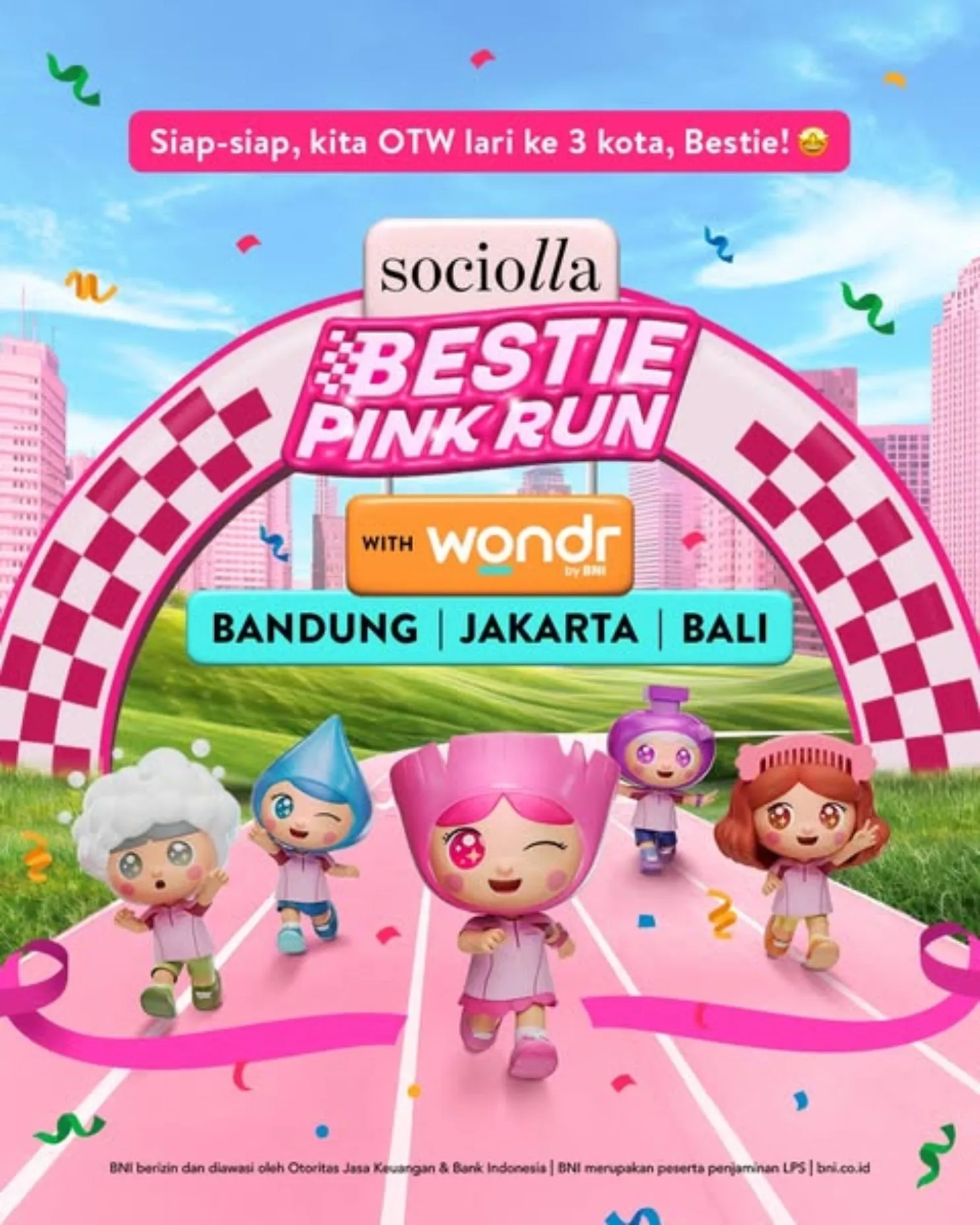 Poster event Sociolla Bestie Pink Run Bali 2026 di Badung pada Minggu, 4 Okt 2026