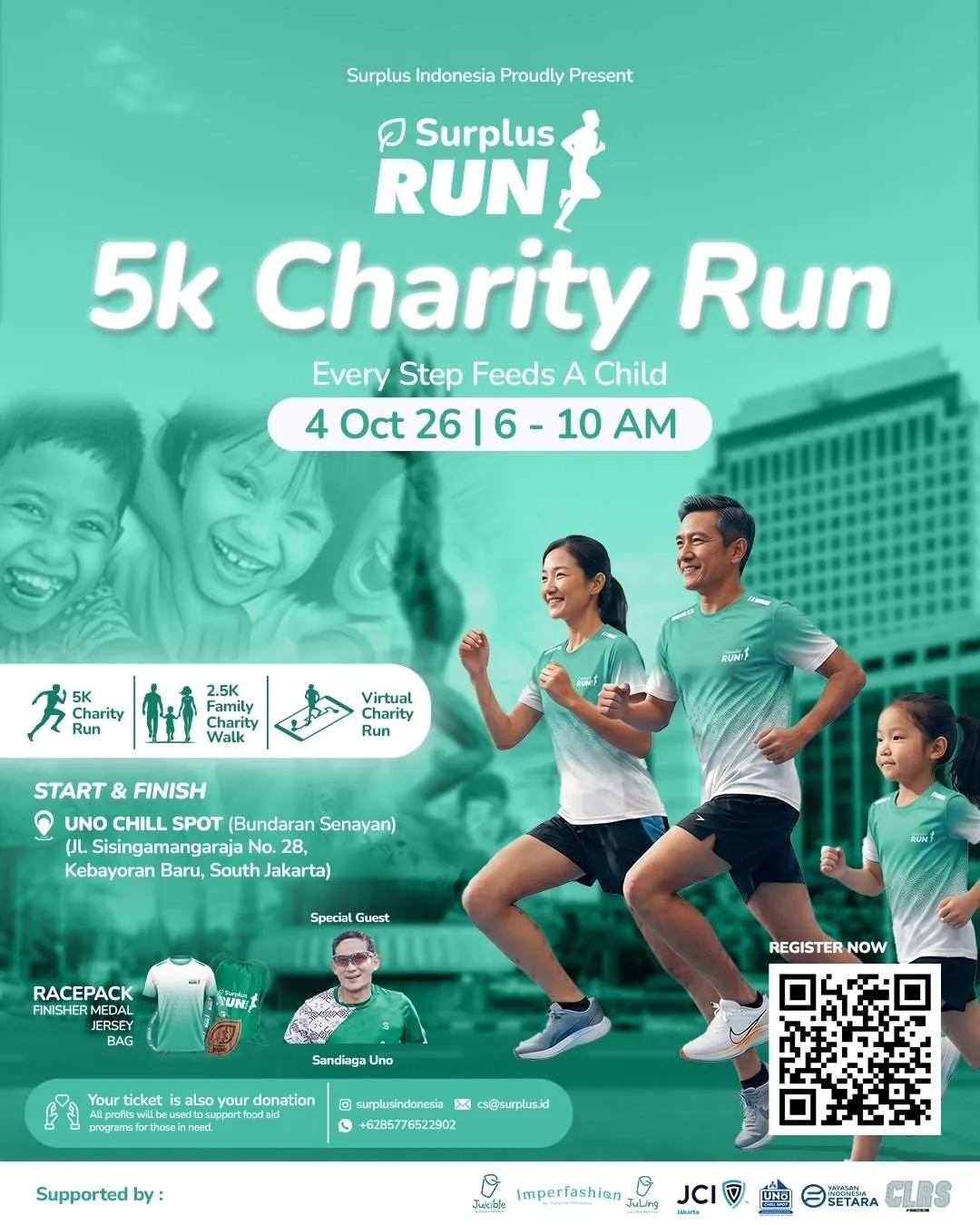Poster event Surplus Run 2026 di Jakarta Selatan pada Minggu, 4 Okt 2026