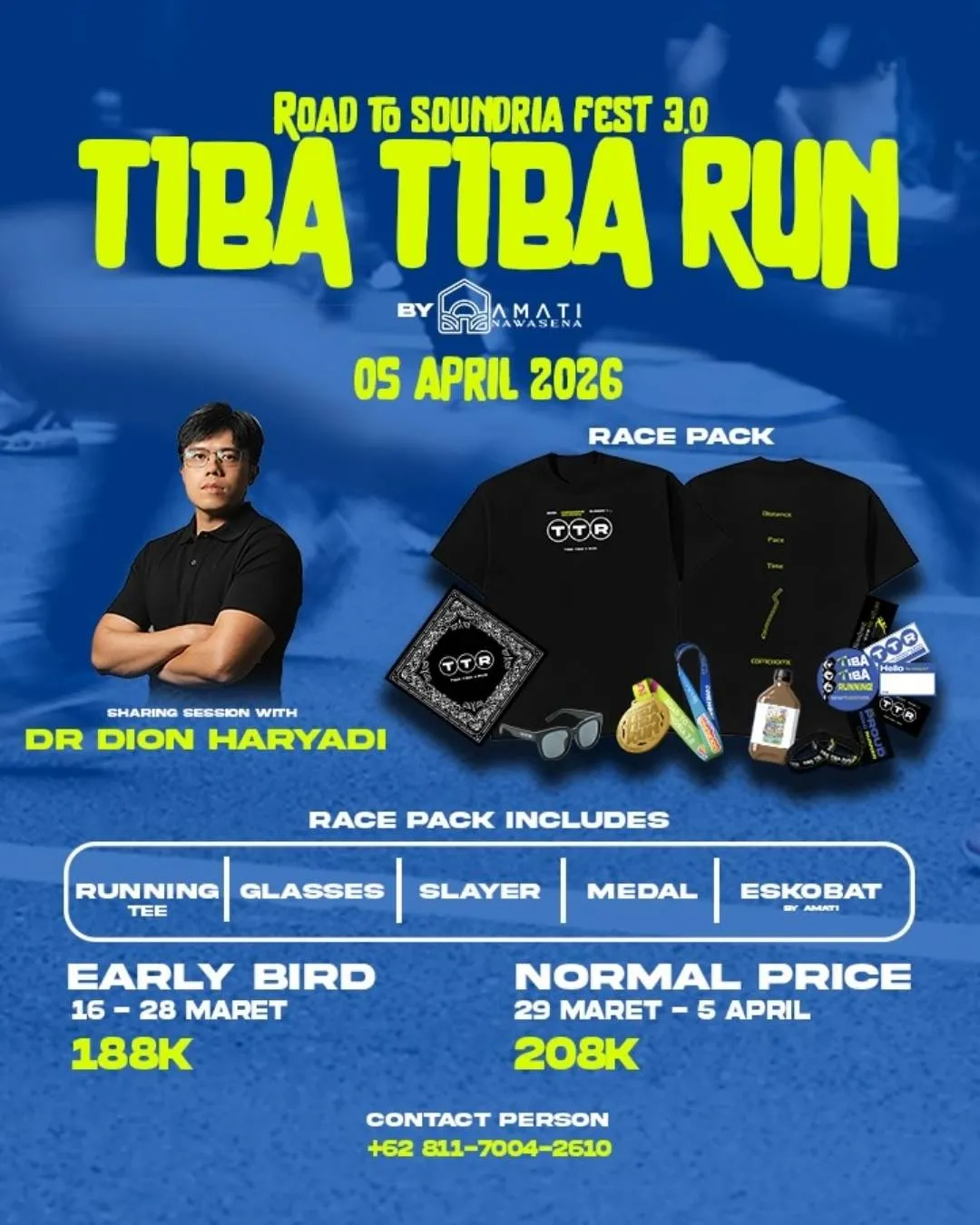 Poster event Tiba Tiba Run 2026 di Batam pada Minggu, 5 Apr 2026