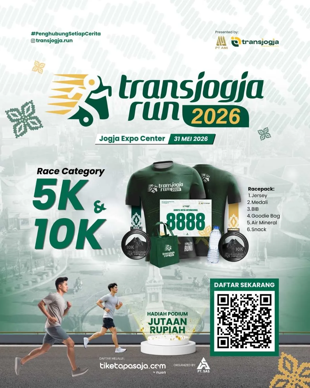 Poster event Transjogja Run 2026 di Kab. Bantul pada Minggu, 31 Mei 2026