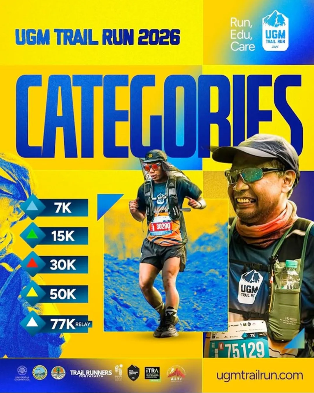 Poster event UGM Trail Run 2026 di Sleman pada Minggu, 27 Sep 2026