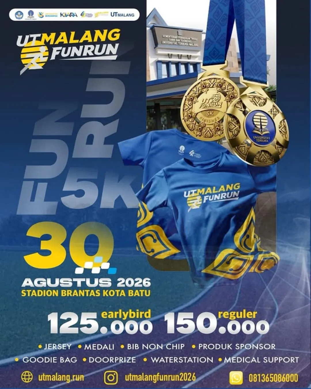 Poster event UTMalang Fun Run 2026 di Batu pada Minggu, 30 Agu 2026